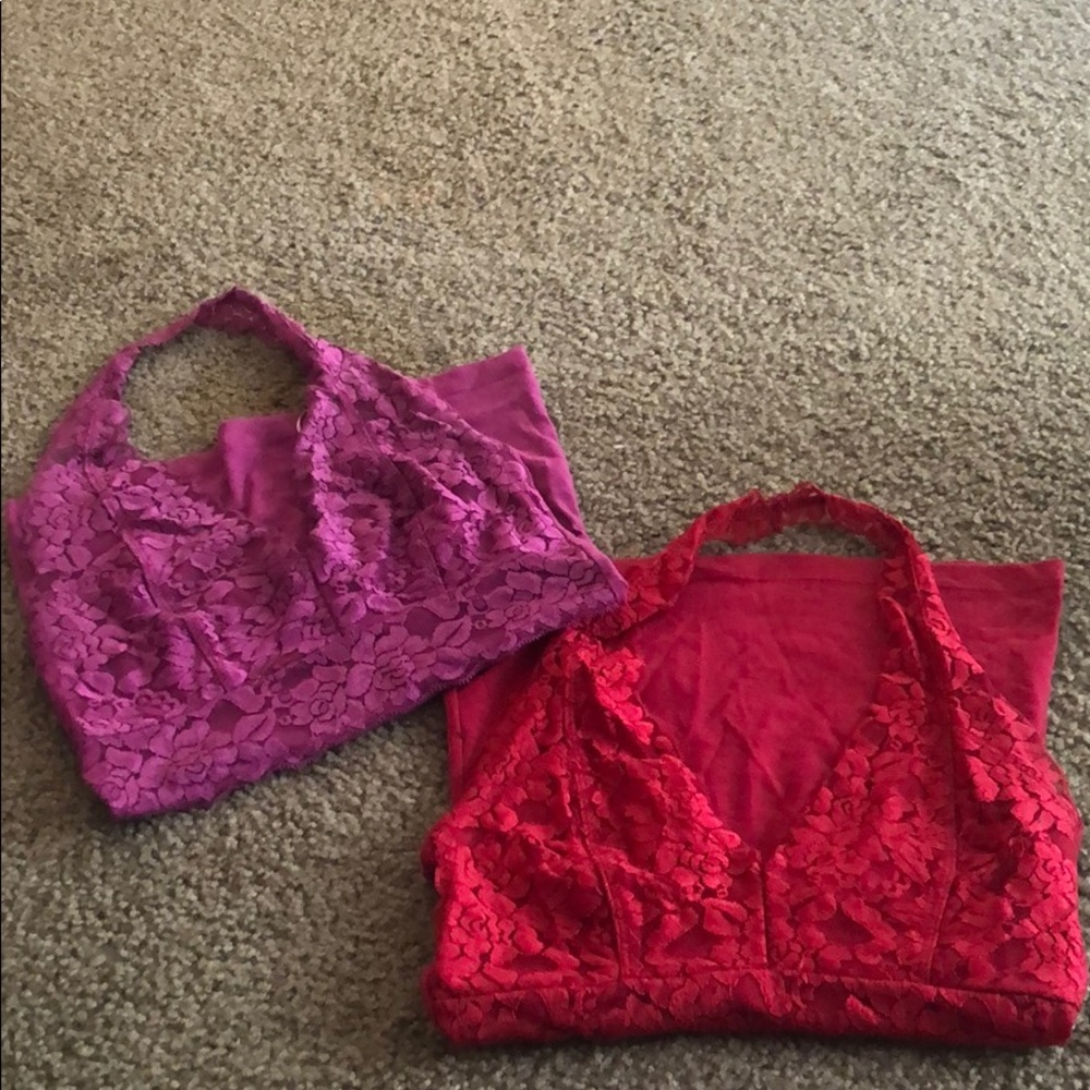 Lacy Haltertops